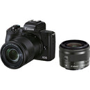 Canon EOS M50 Mark II Digital Camera with 15-45mm and 55-200mm Lenses